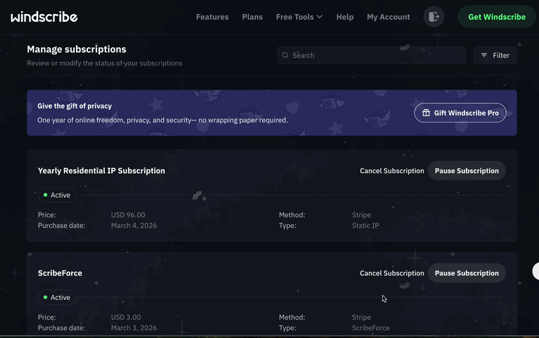 Static IP cancellation process